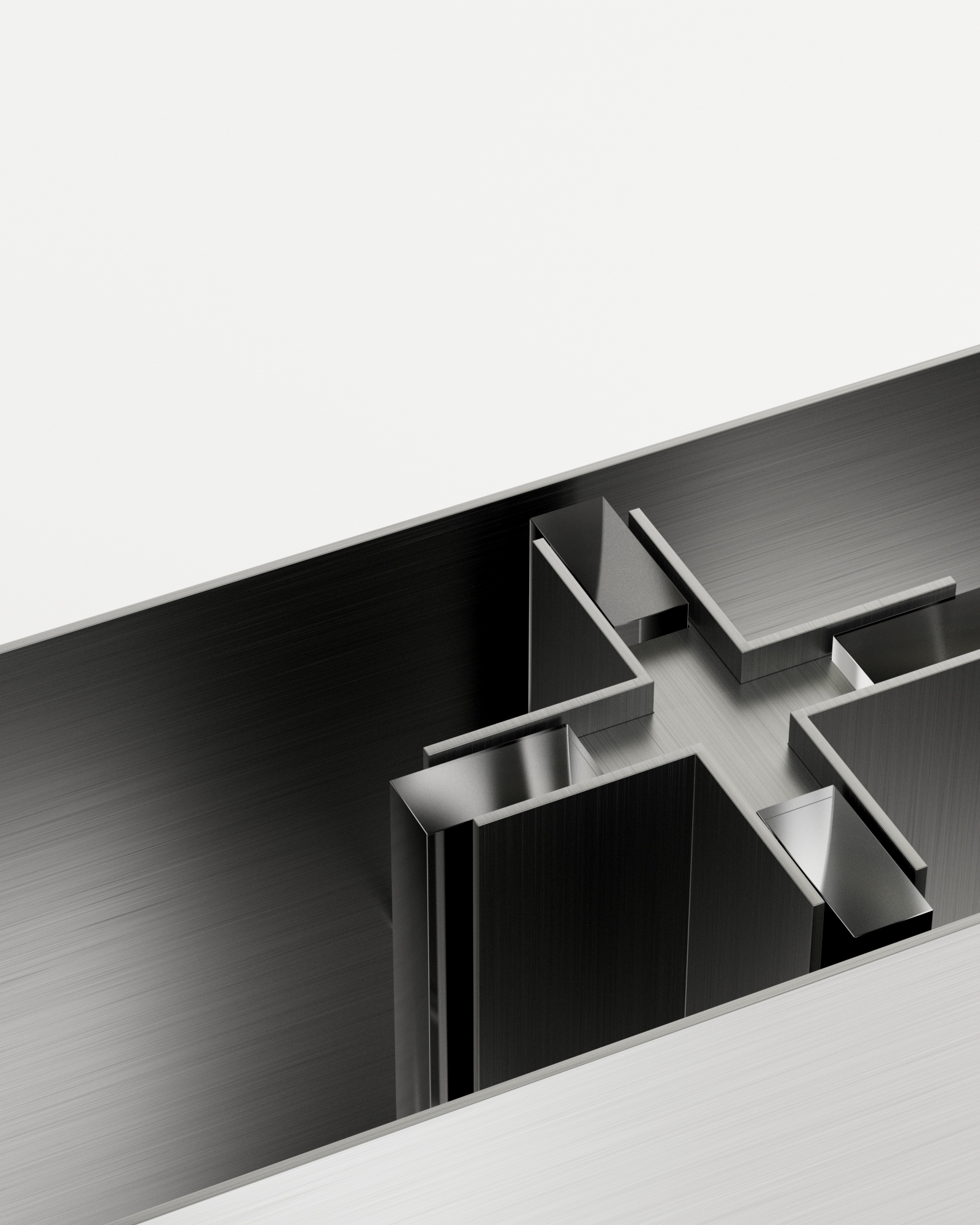 SOFT SOLID by Studioutte, made of Brushed Steel and Plexiglass, Brushed Steel version, picture 5