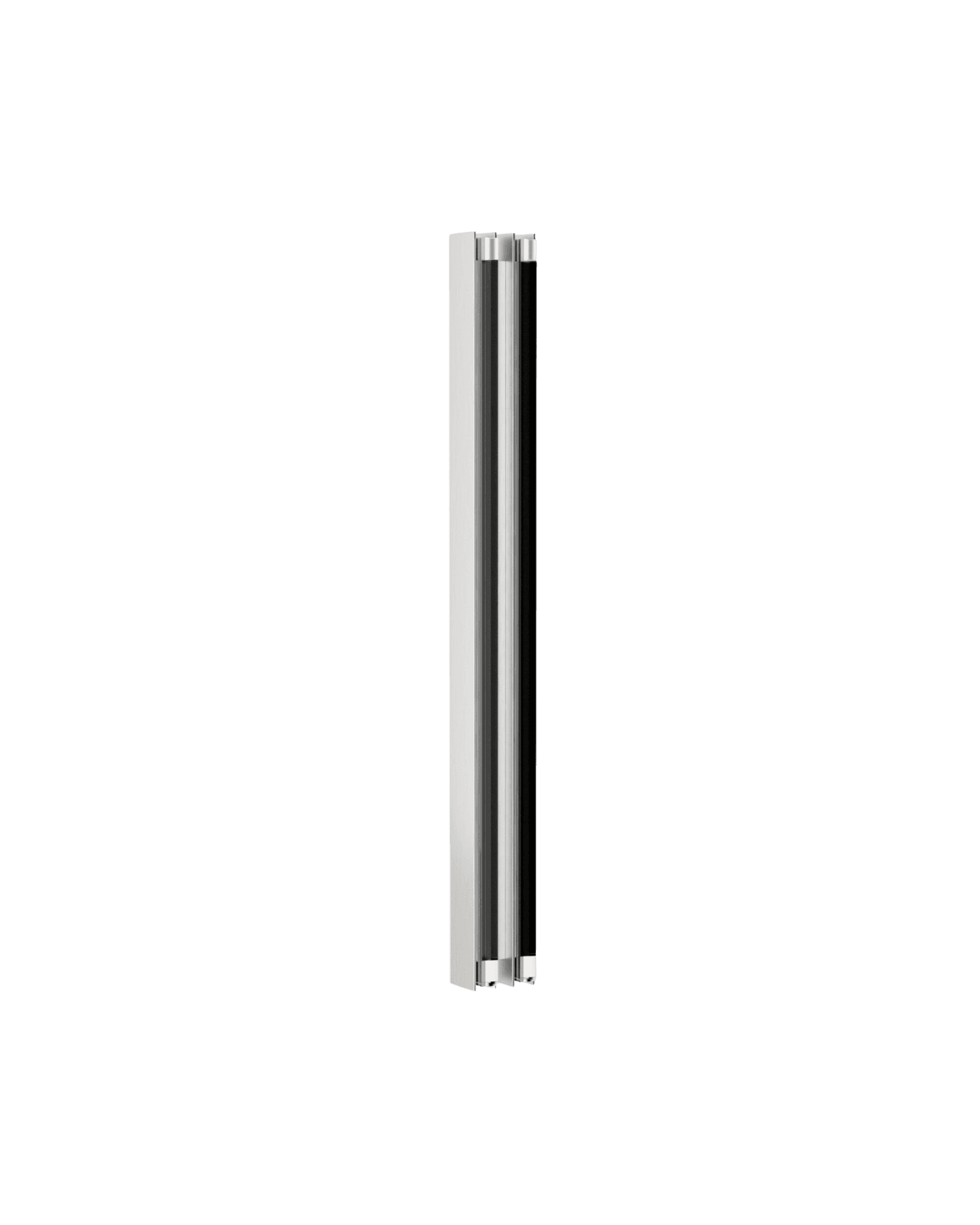 Stele Wall Lamp by Studioutte - brushed steel vertical fixture, two parallel elements, plexiglass