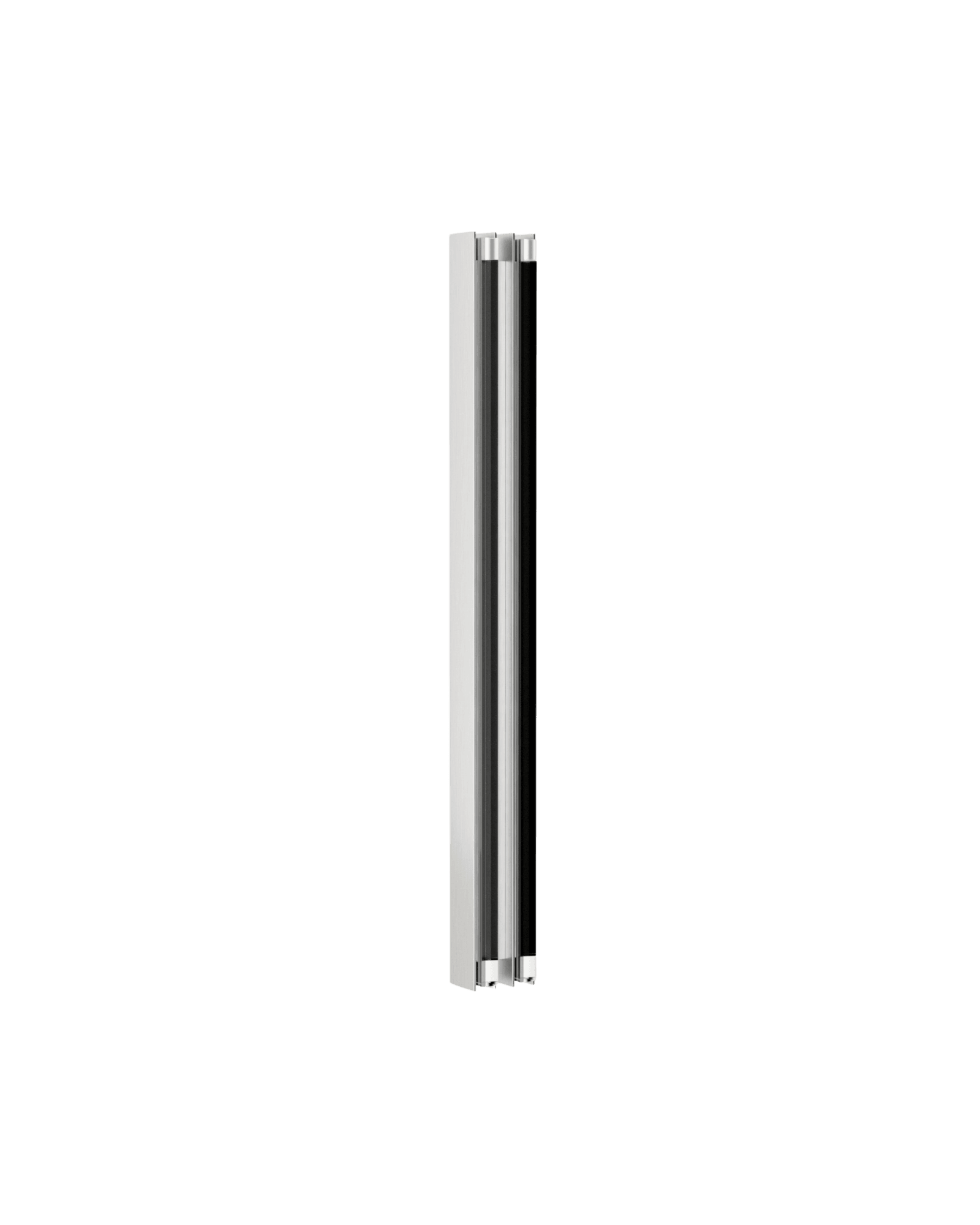 Stele Wall Lamp by Studioutte - brushed steel vertical fixture, two parallel elements, plexiglass
