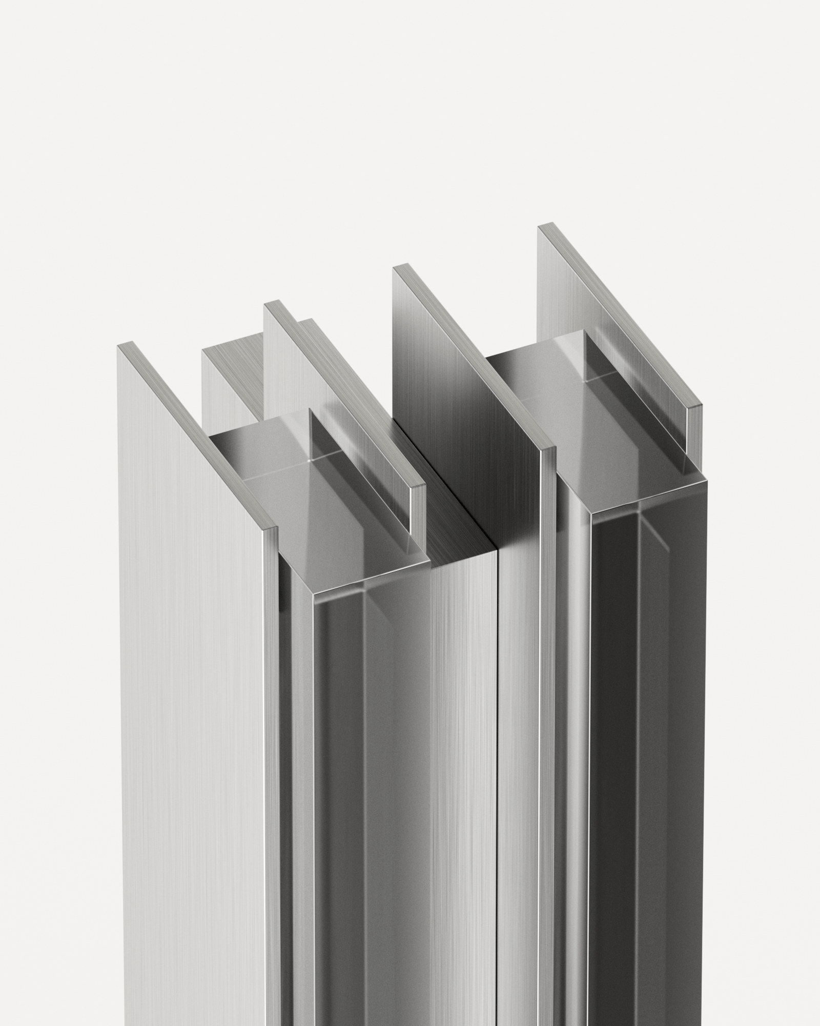 SOFT SOLID by Studioutte, made of Brushed Steel and Plexiglass, Brushed Steel version, picture 2