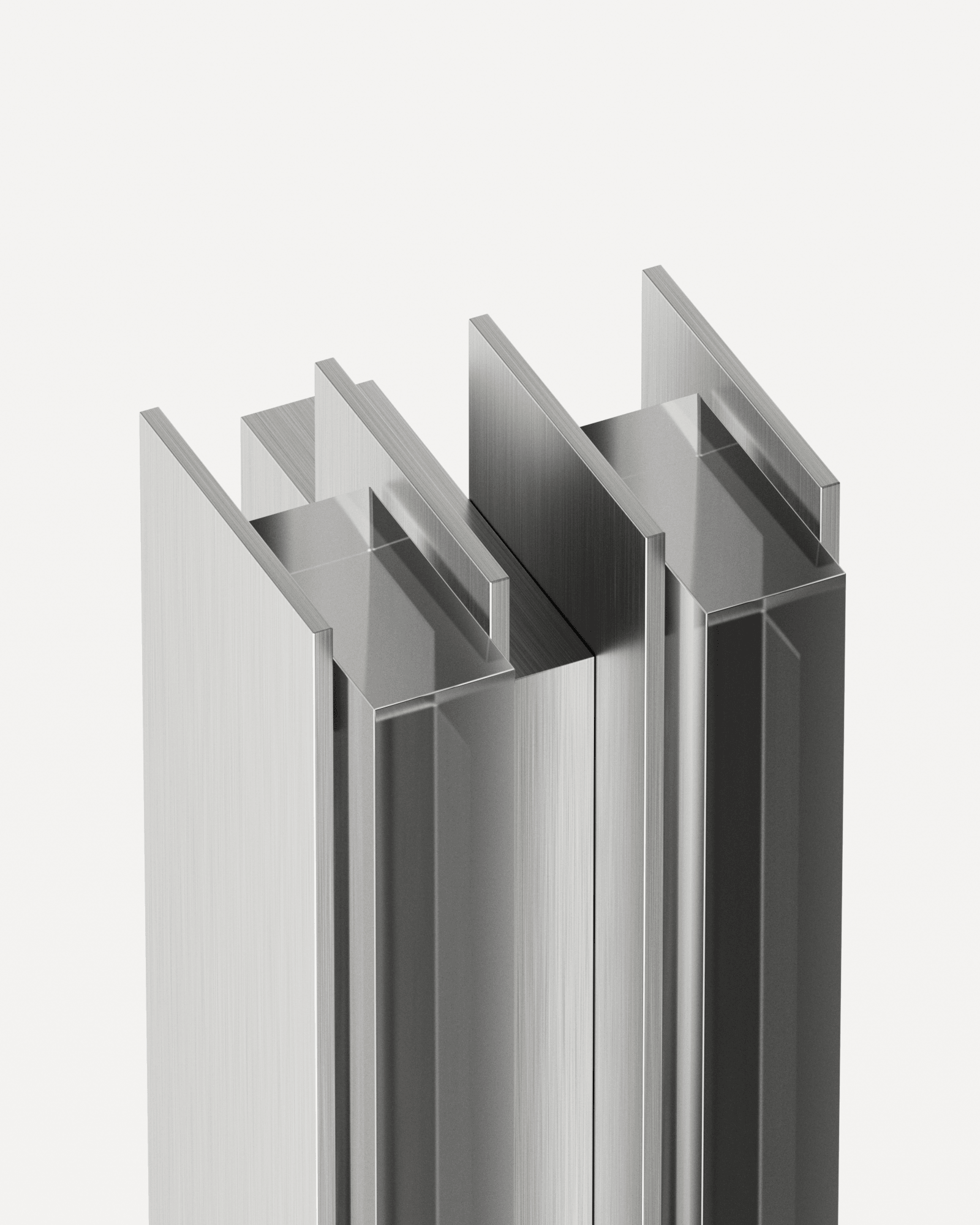 SOFT SOLID by Studioutte, made of Brushed Steel and Plexiglass, Brushed Steel version, picture 2