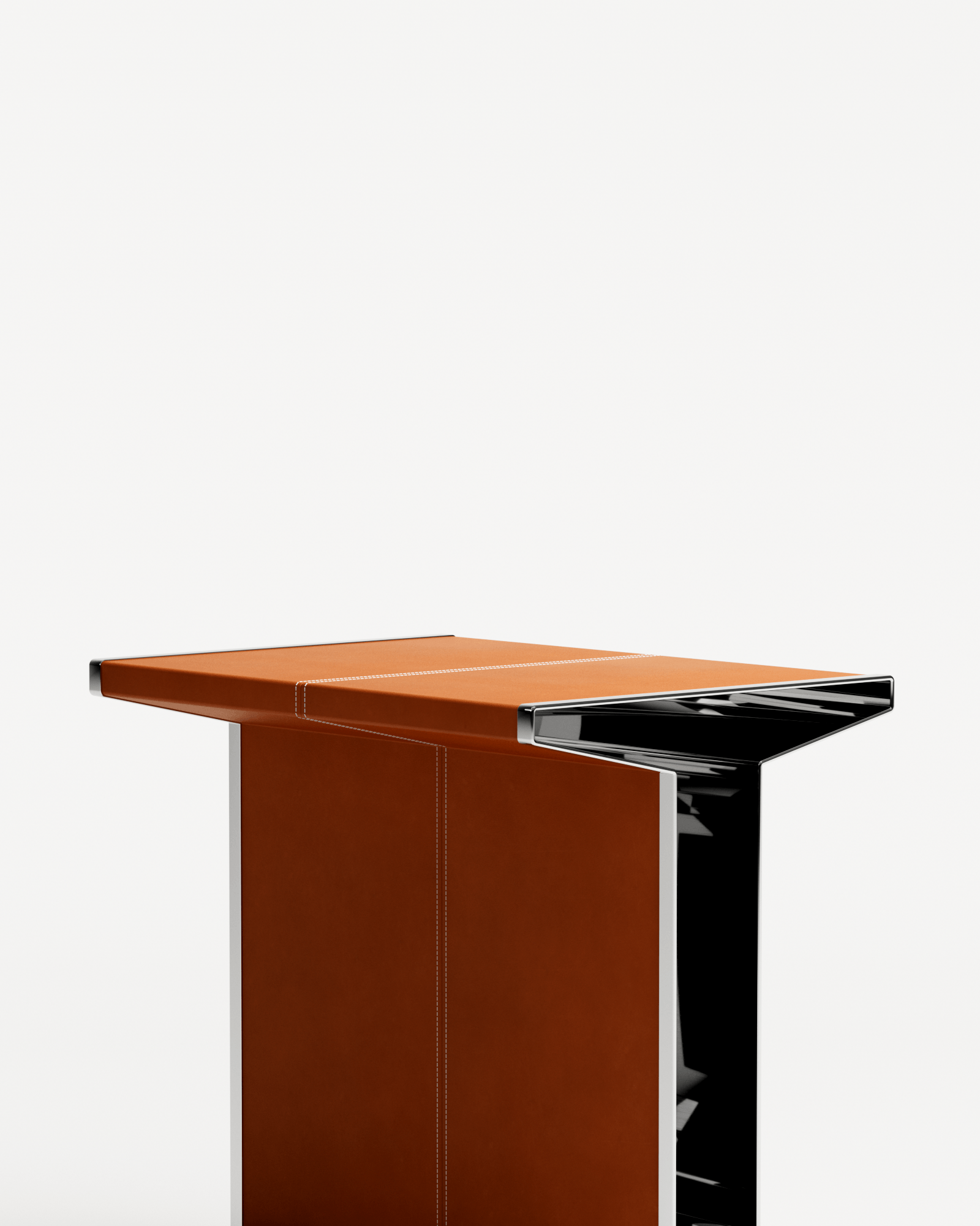 Stamp by Christophe Perichon, made of Steel and Leather, Brown version, picture 2