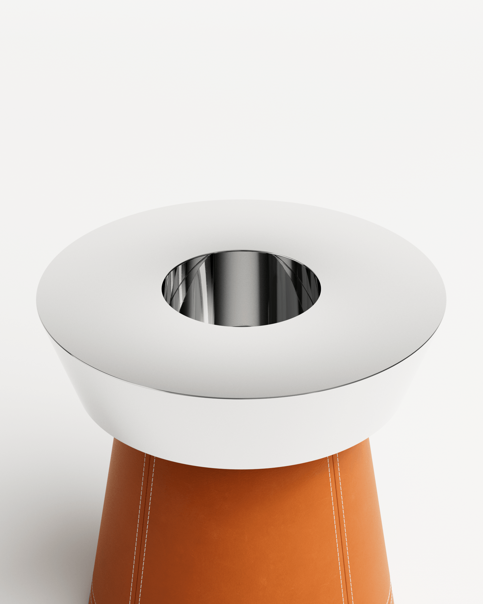 Stamp by Christophe Perichon, made of Steel and Leather, Brown version, picture 3