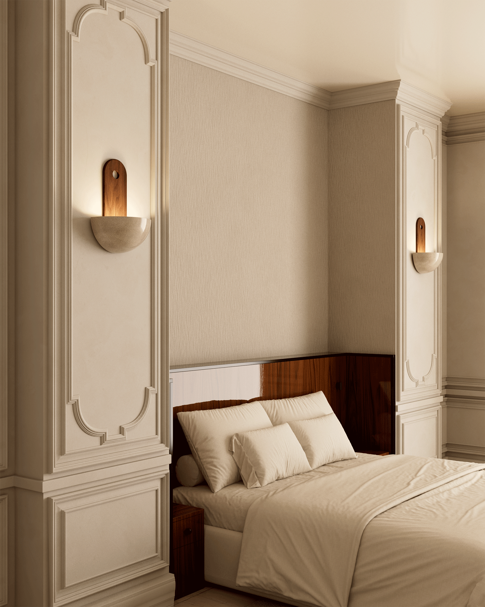 Stellar by Johanna de Clisson - Hiromi, made of Wood and Enamel, Beige version, picture 6