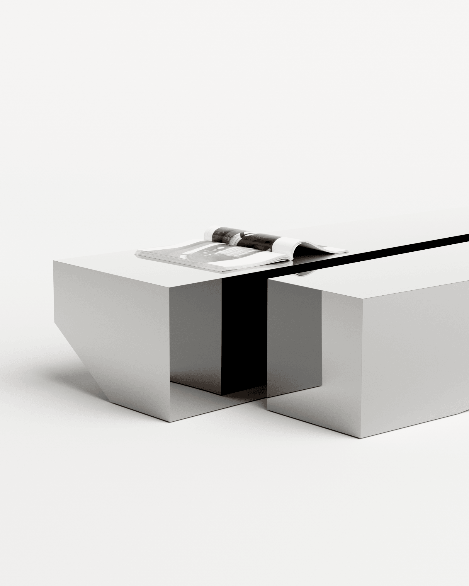 Undum and Bevel by Hadge, made of Steel and , Chrome Mirror version, picture 5