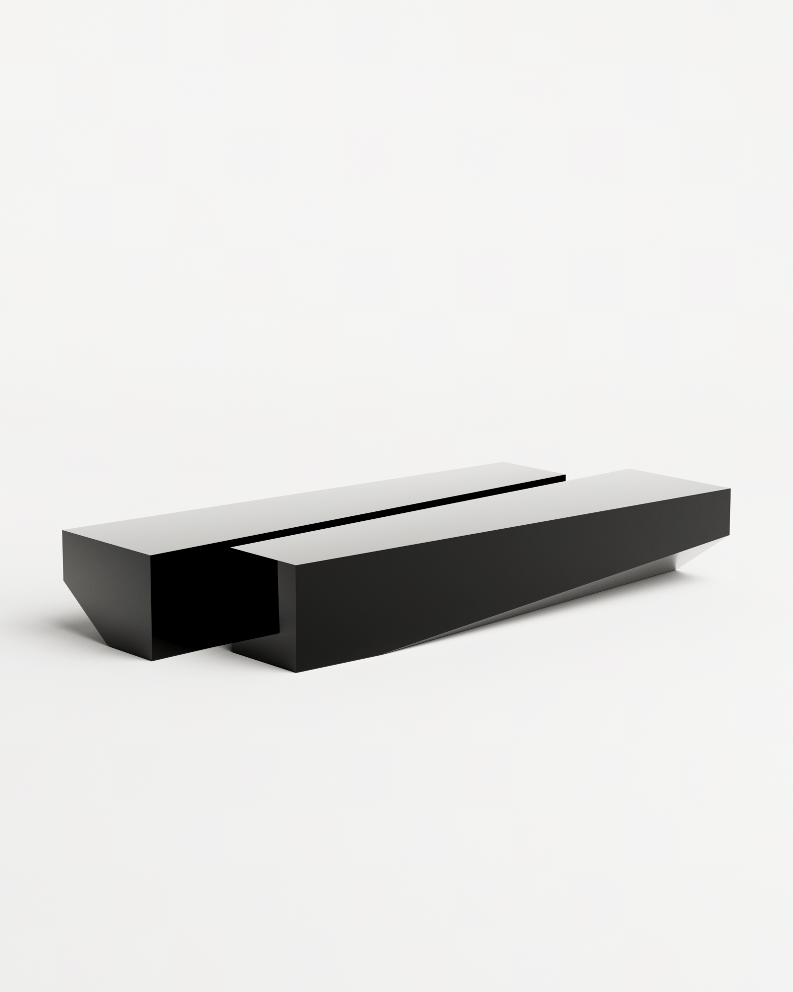 Undum and Bevel by Hadge, made of Steel and , Chrome Mirror Black version, picture 0