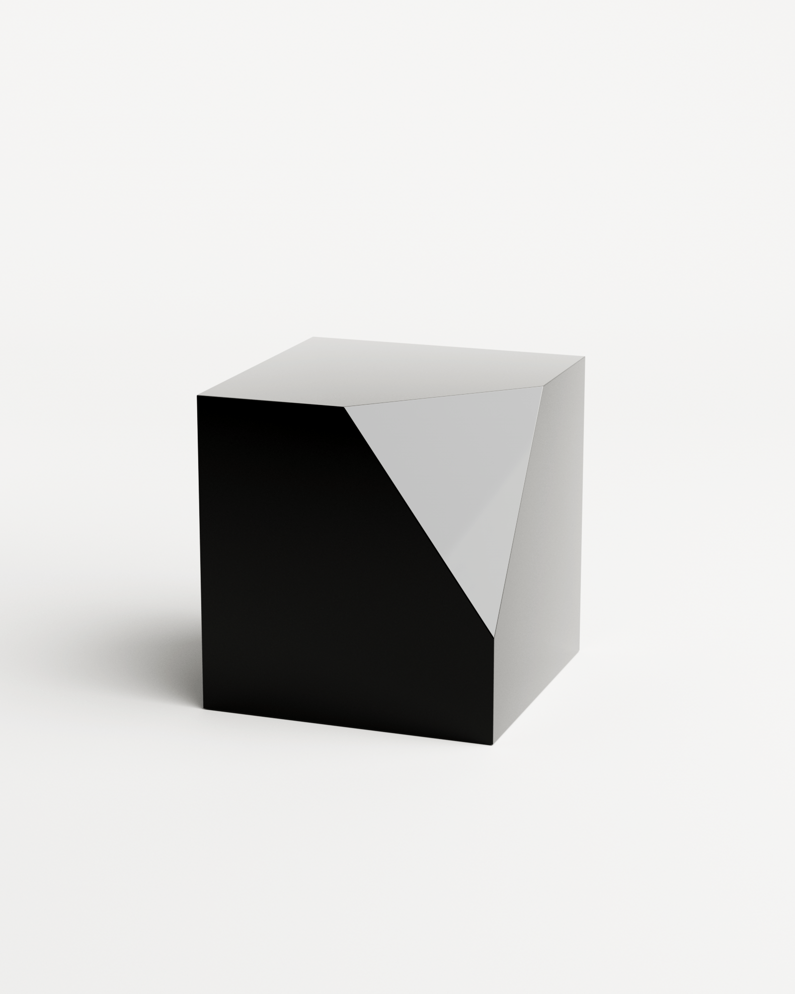 Undum and Bevel by Hadge, made of Steel and , Chrome Mirror Black version, picture 1