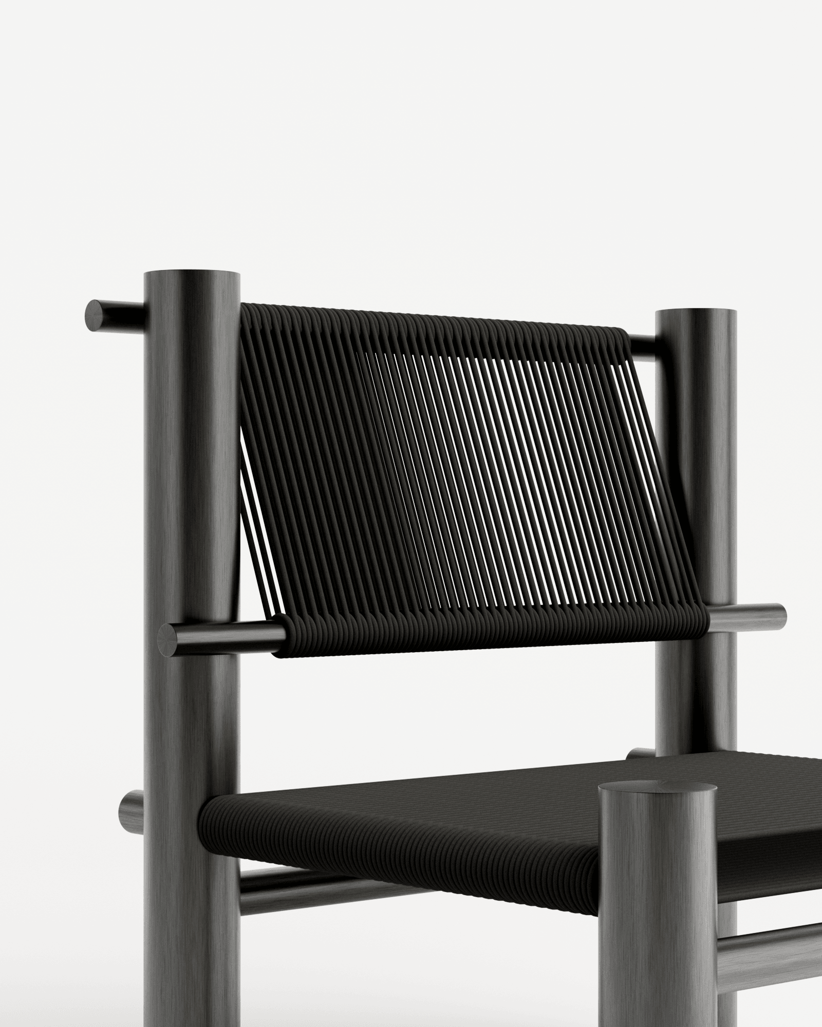 Undum and Bevel by Hadge, made of Aluminium and Wire, Black version, picture 4