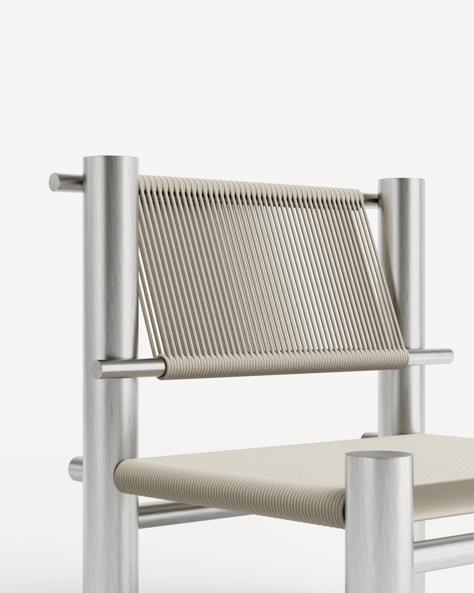 Undum and Bevel by Hadge, made of Aluminium and Wire, Natural version, picture 4