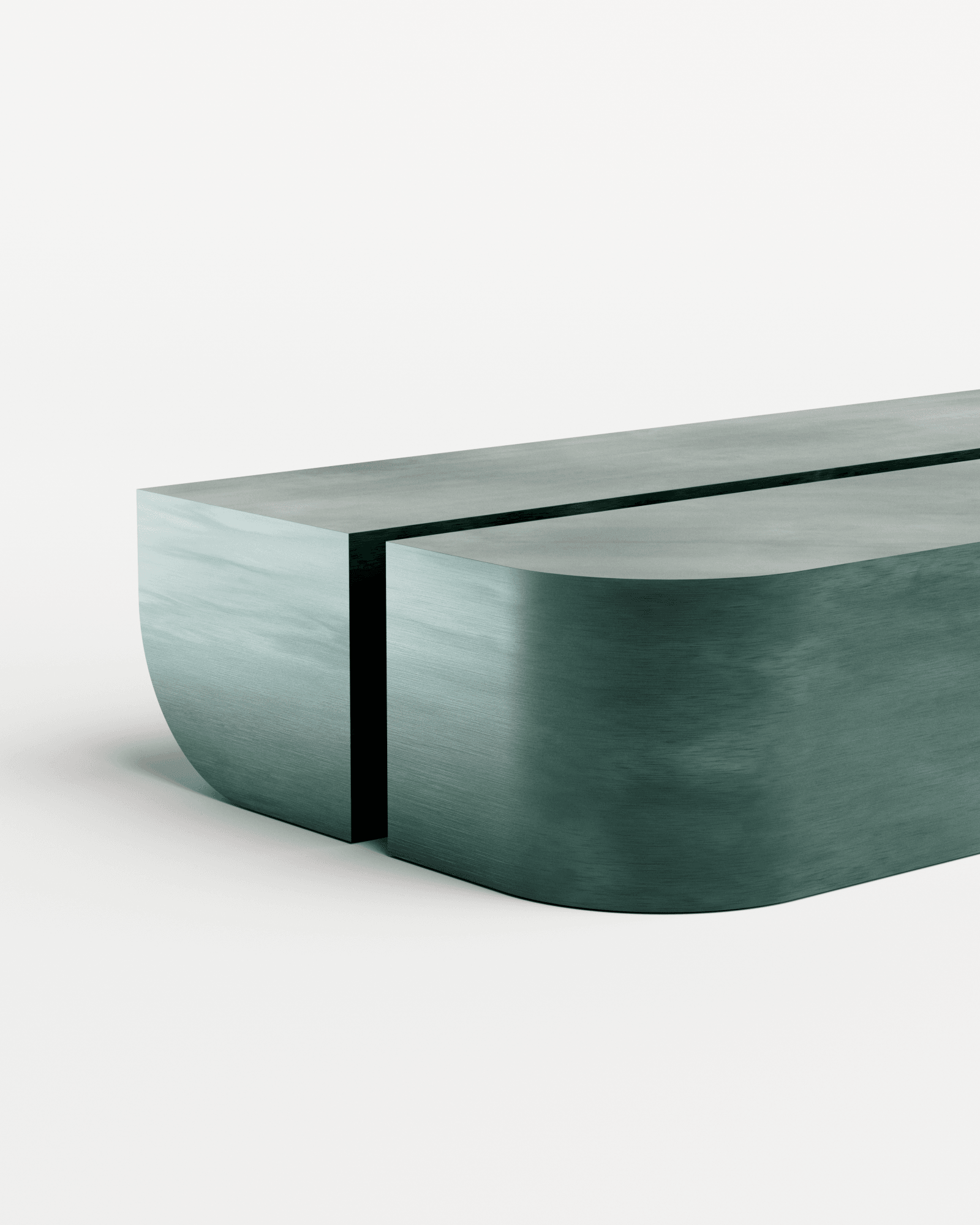 Undum and Bevel by Hadge, made of Steel and , Polished Green Steel version, picture 2