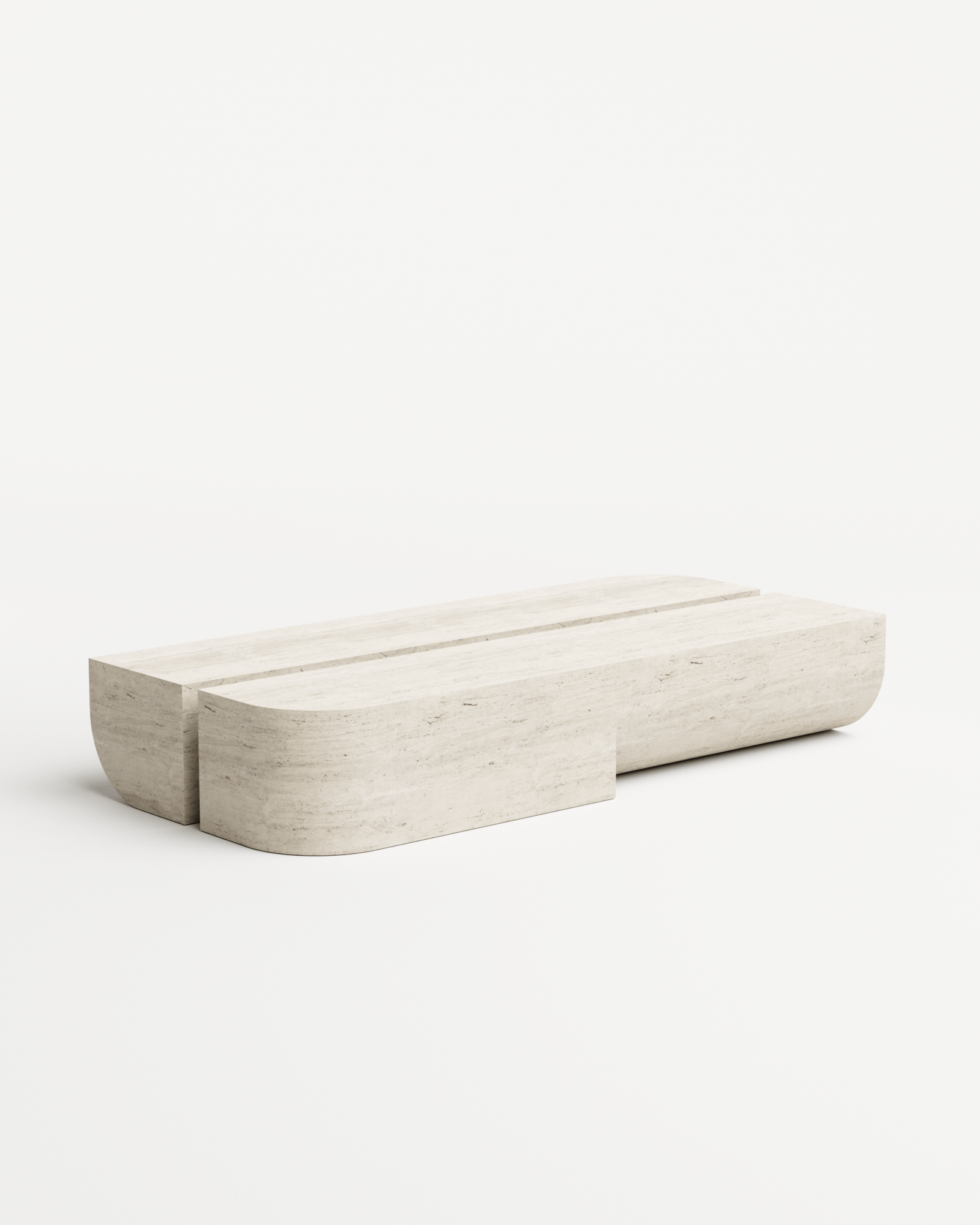 Undum and Bevel by Hadge, made of Travertin and , Travertin version, picture 0