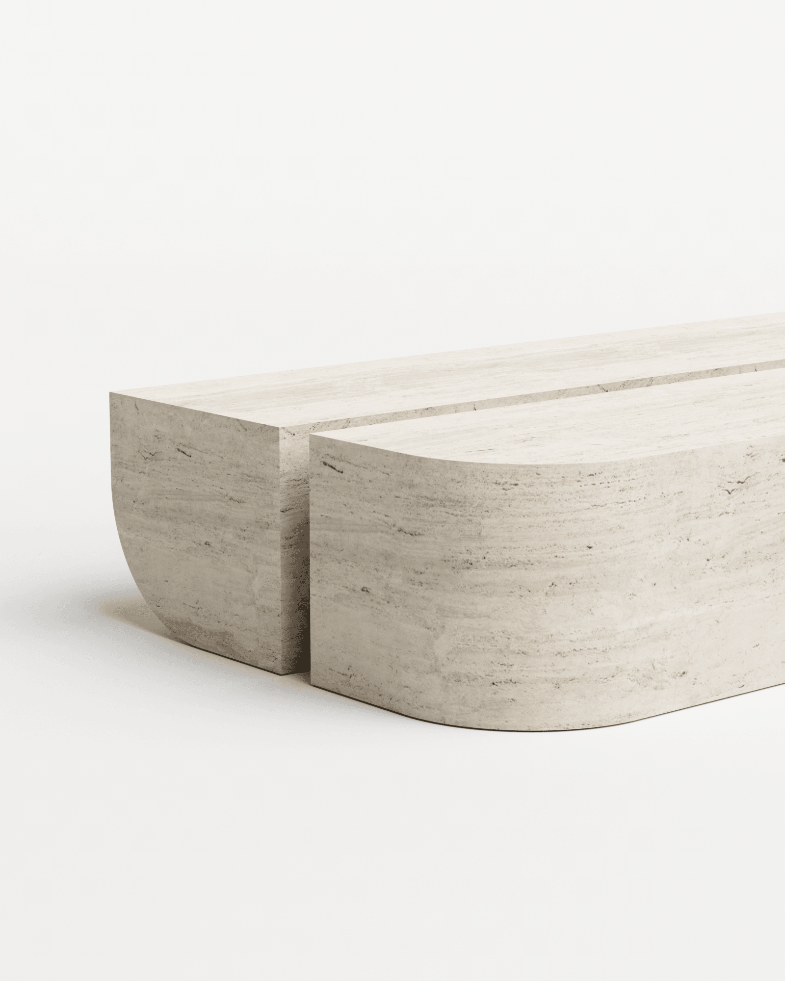 Undum and Bevel by Hadge, made of Travertin and , Travertin version, picture 2