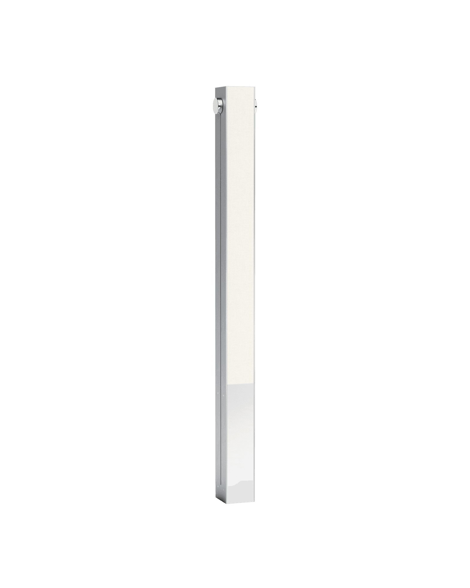 Cyclope II Floor Lamp, matte silver-grey aluminum with illuminated panel, Walter & Moretti, limited edition France